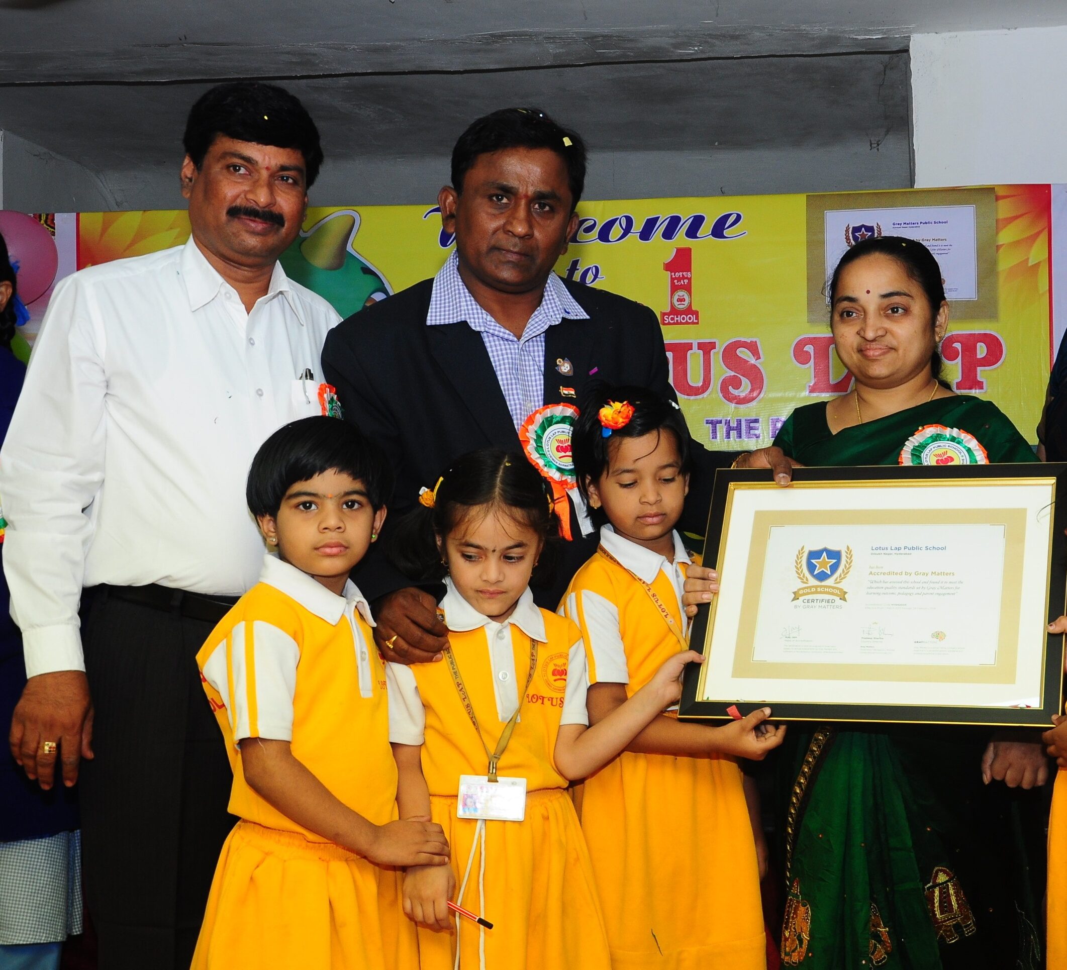 Lotus Lap Public School Achieves Prestigious Gold School Accreditation by Gray Matters