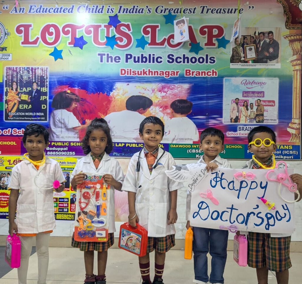 Lotus Lap Public Schools Celebrates National Doctor’s Day with Pre Primary Students